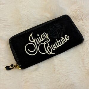 Juicy Couture vintage black terry cloth wallet